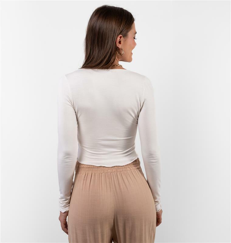 Blusa Decote Quadrado Com Franzido
