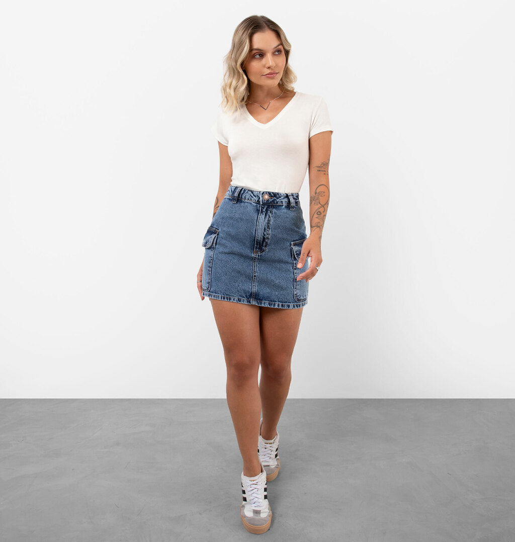 Blusa Básica Com Decote V
