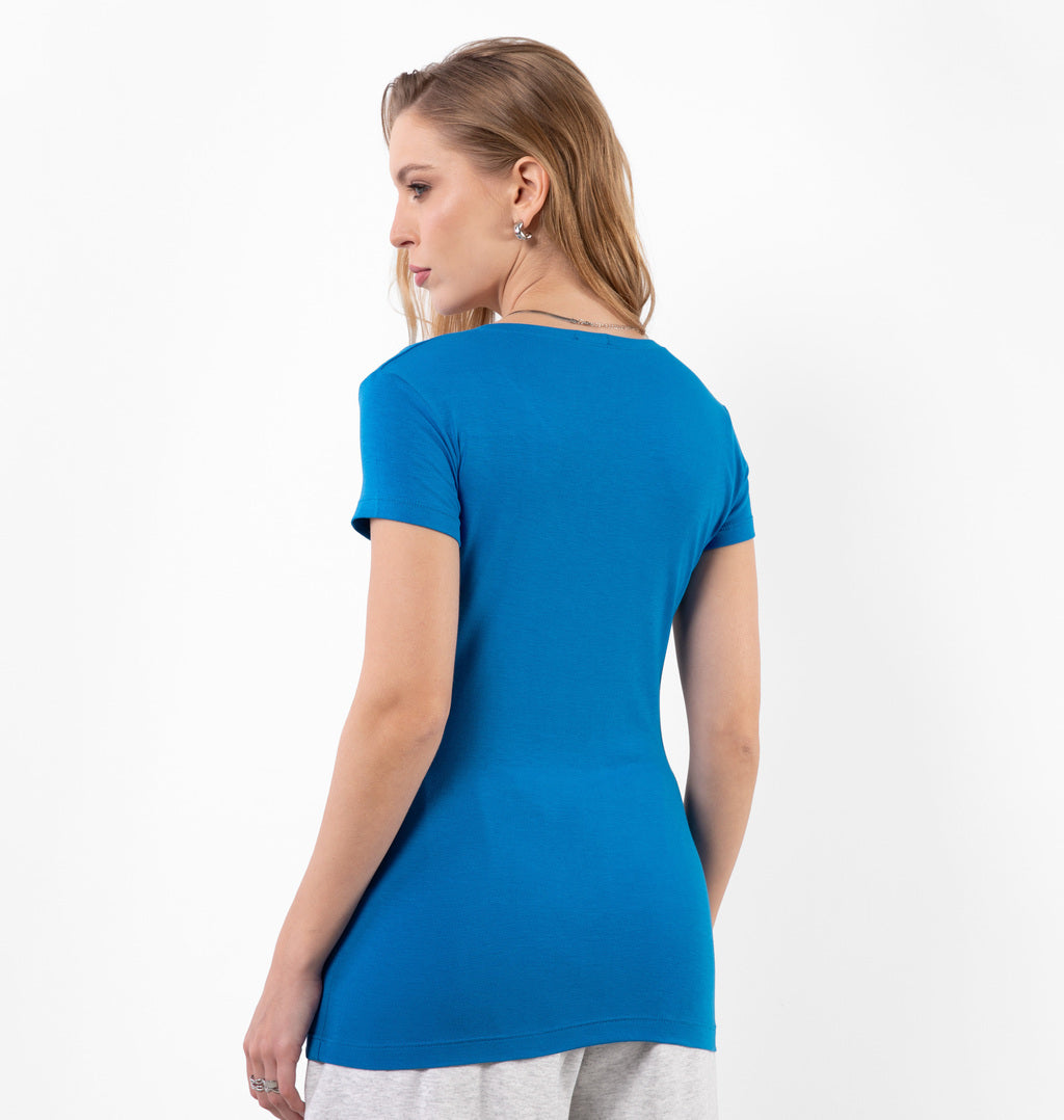 Blusa Básica Com Decote V