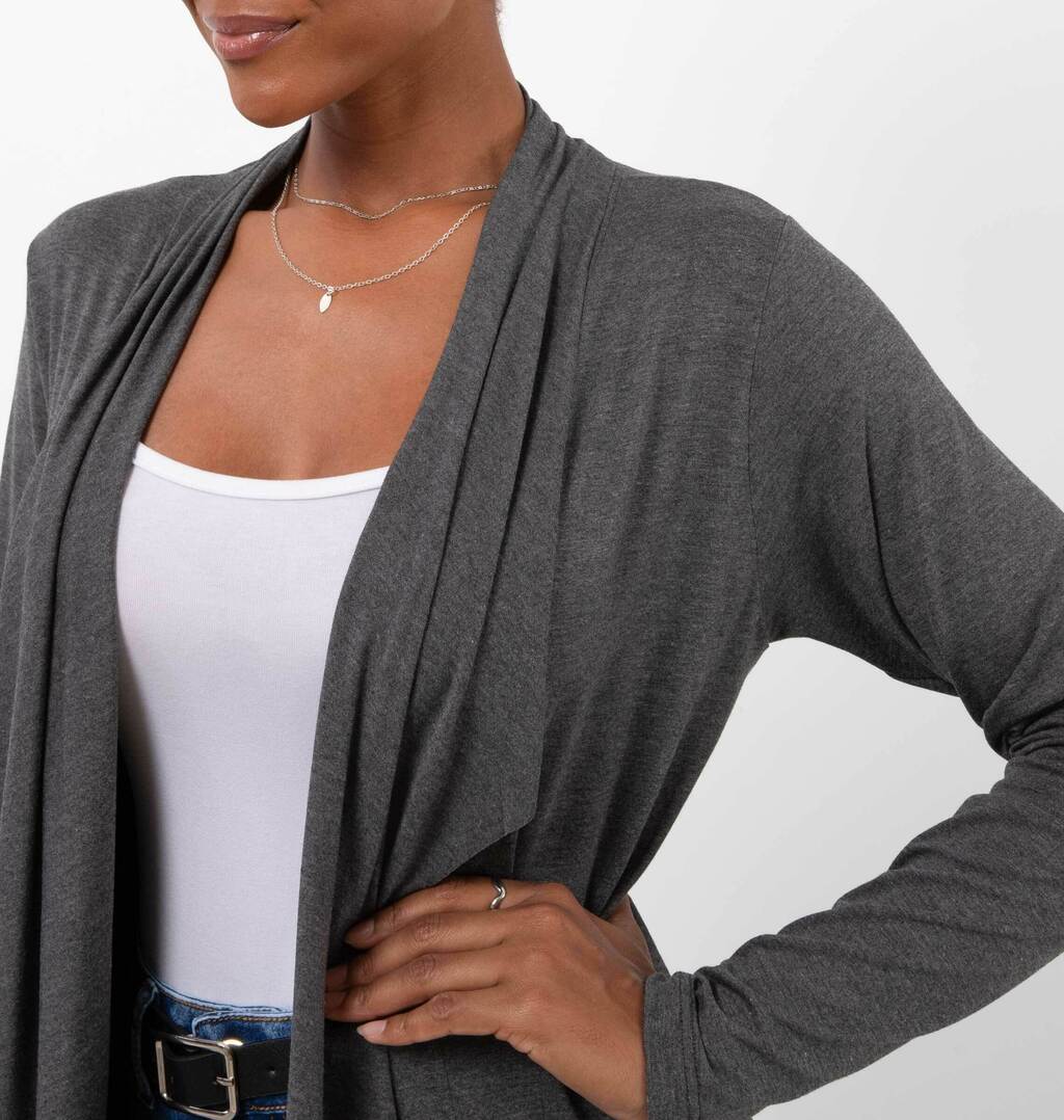 Cardigan Com Recortes Assimétrico