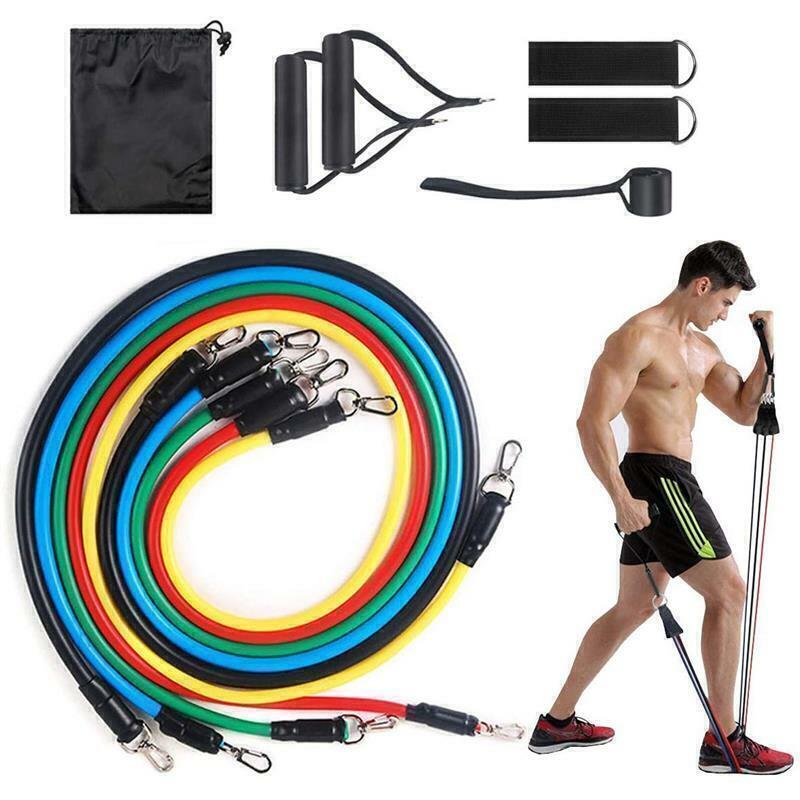 Kit Elástico Extensor para Musculação Funcional