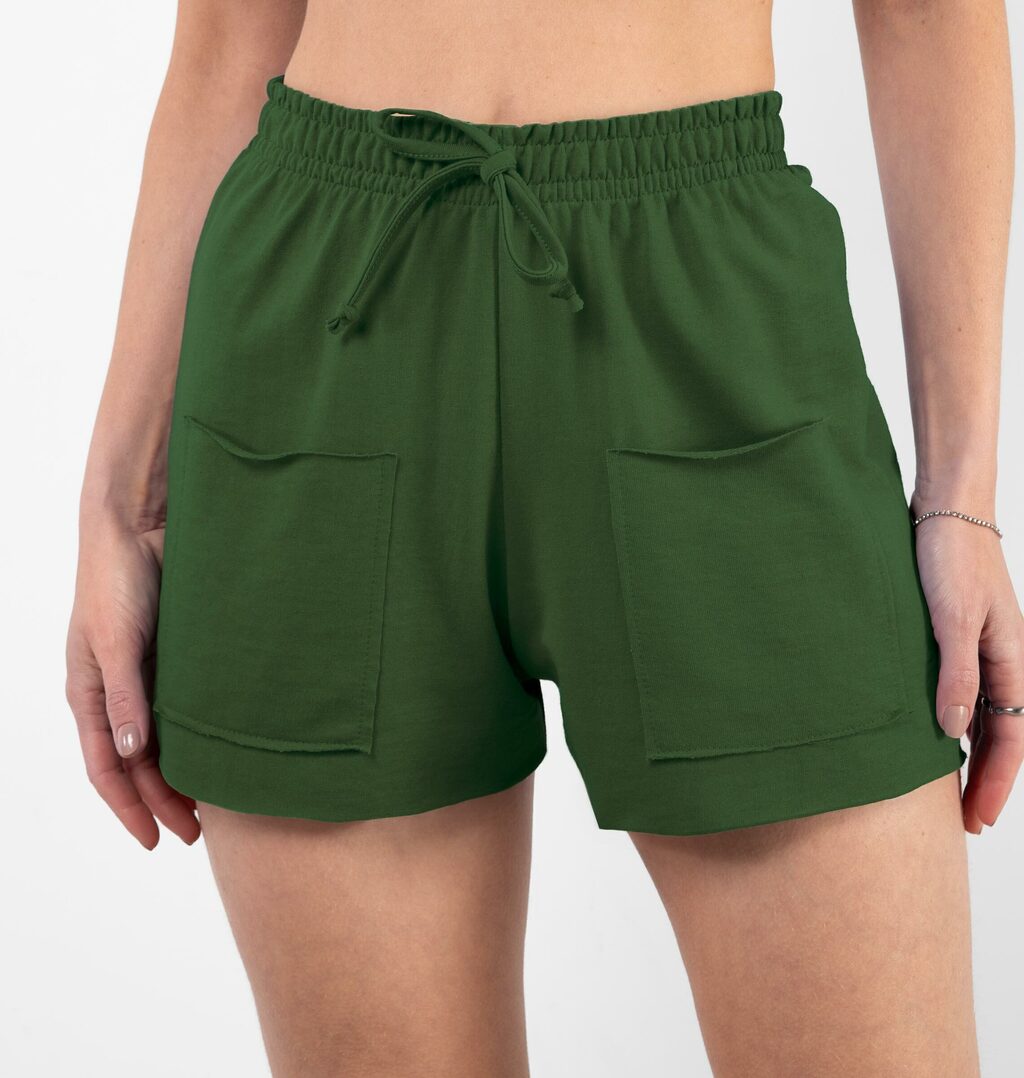 Short Maxi Bolso A Fio Moletinho