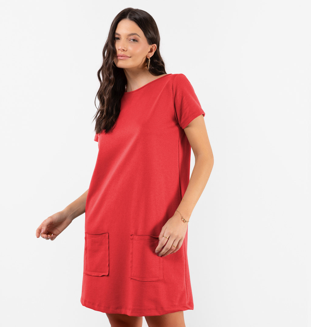 Vestido Comfy Com Bolsos