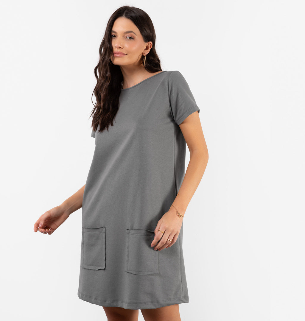 Vestido Comfy Com Bolsos
