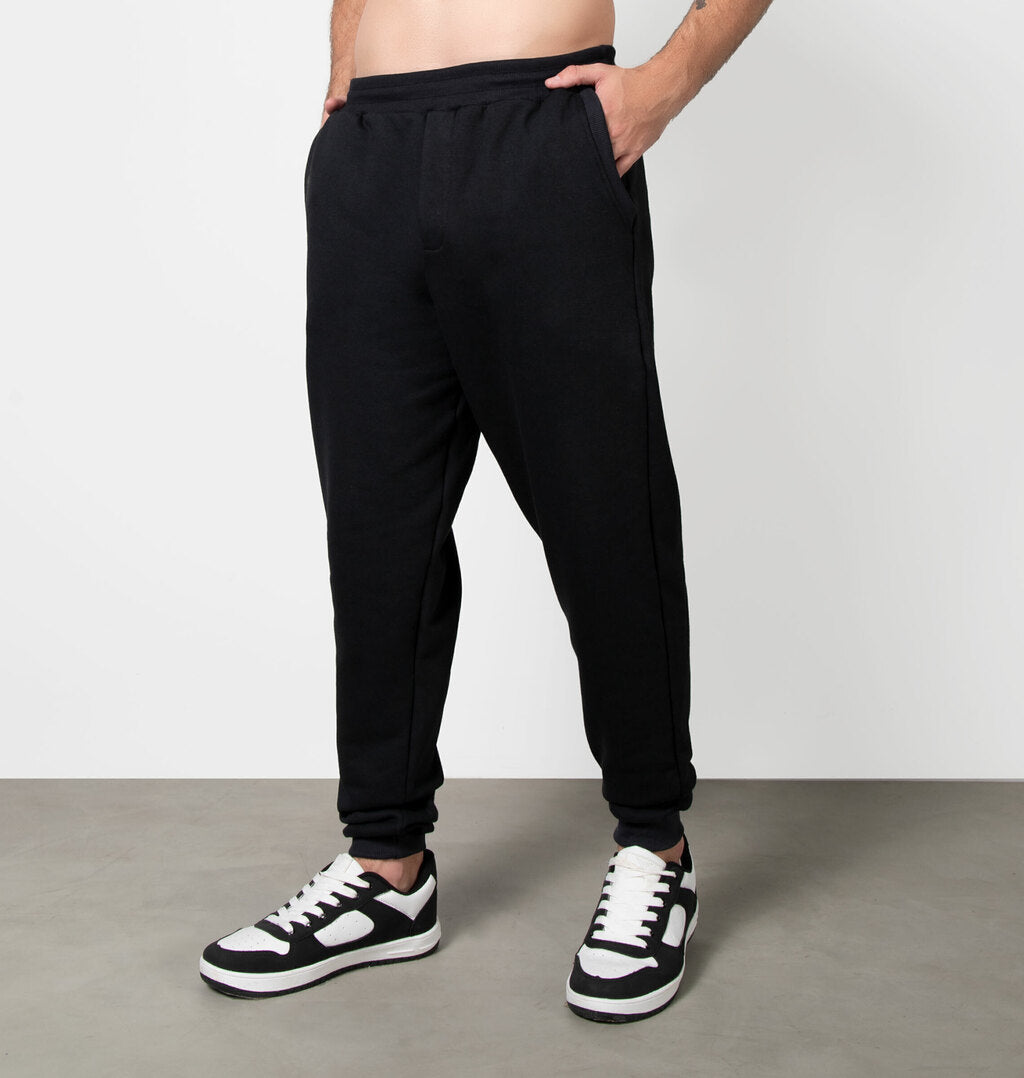 Calça Peluciada Básica Com Punho