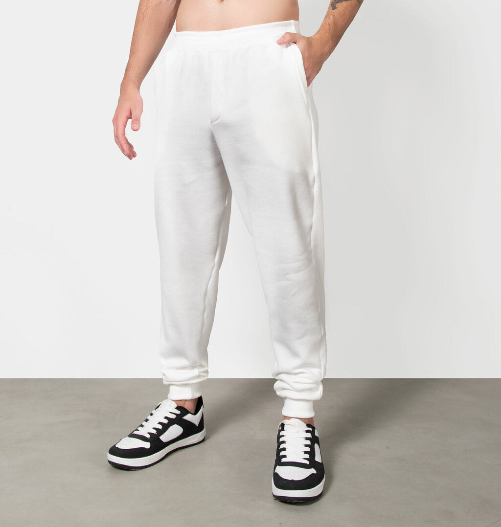 Calça Peluciada Básica Com Punho