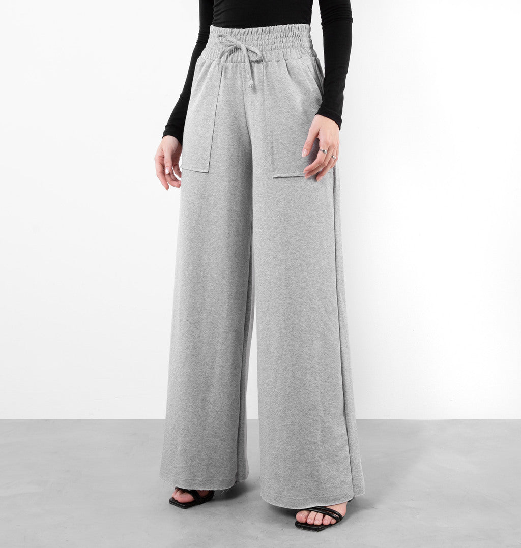 Calça Pantalona Moletinho Bolso A Fio