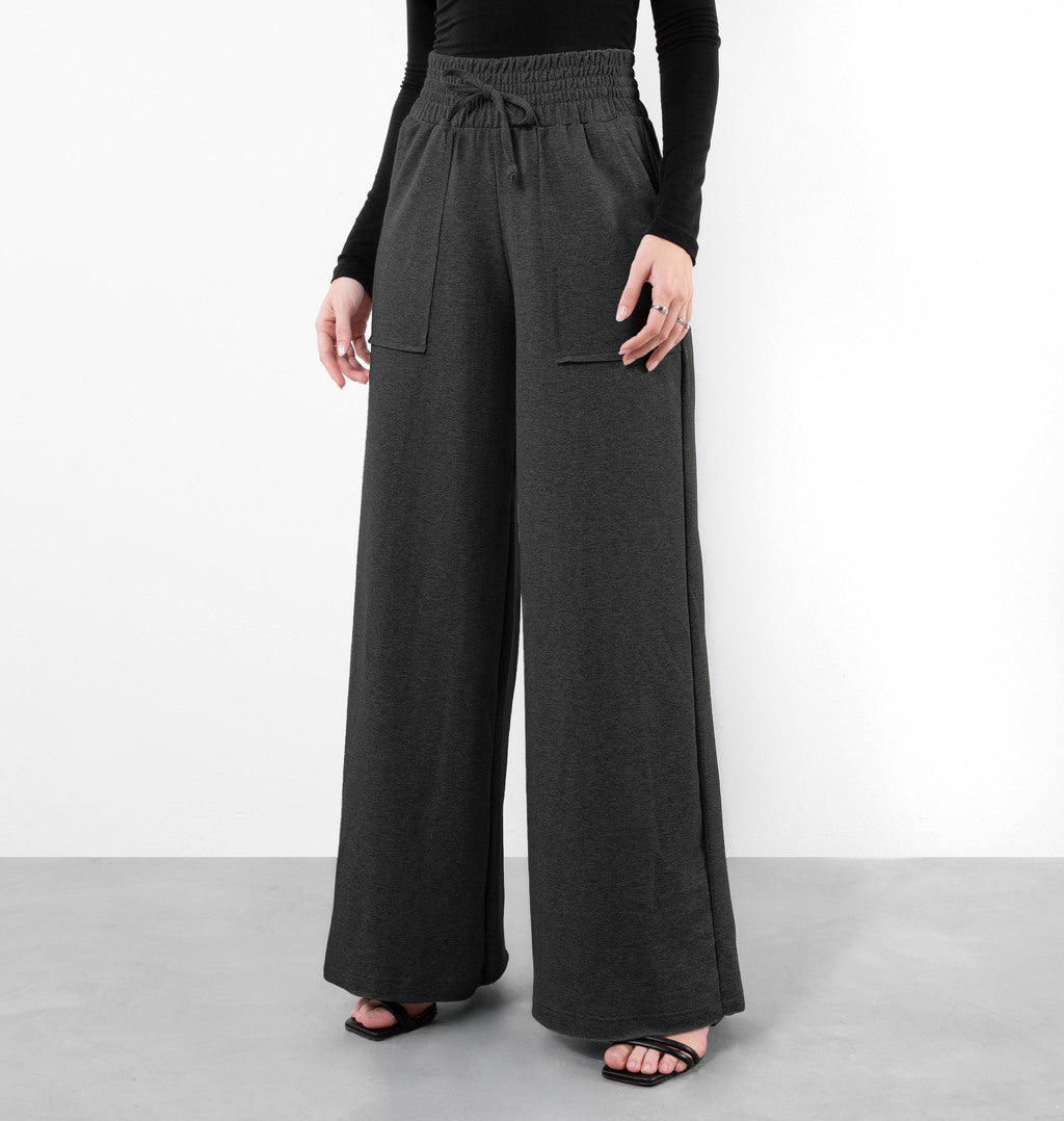 Calça Pantalona Moletinho Bolso A Fio