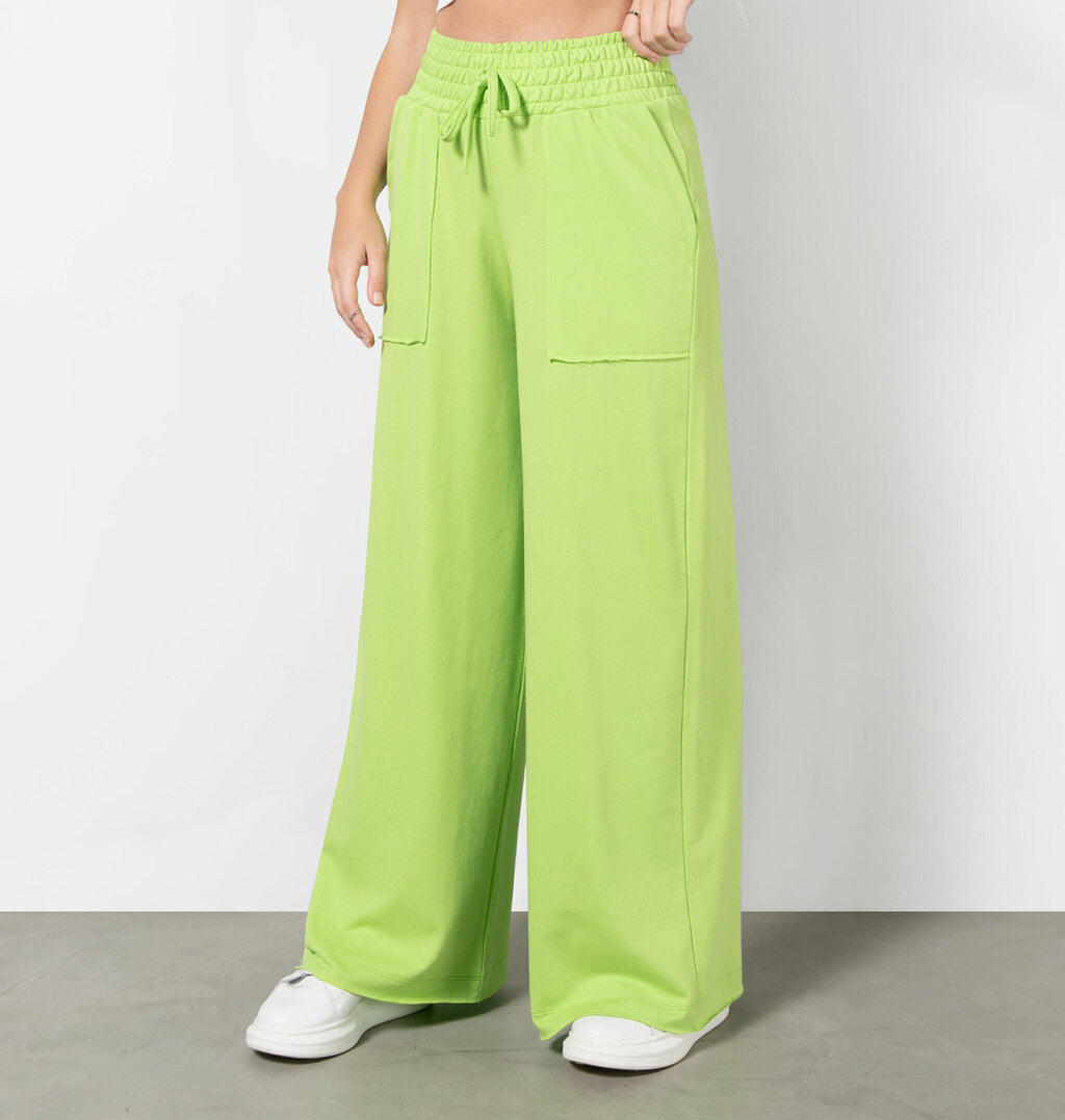 Calça Pantalona Moletinho Bolso A Fio