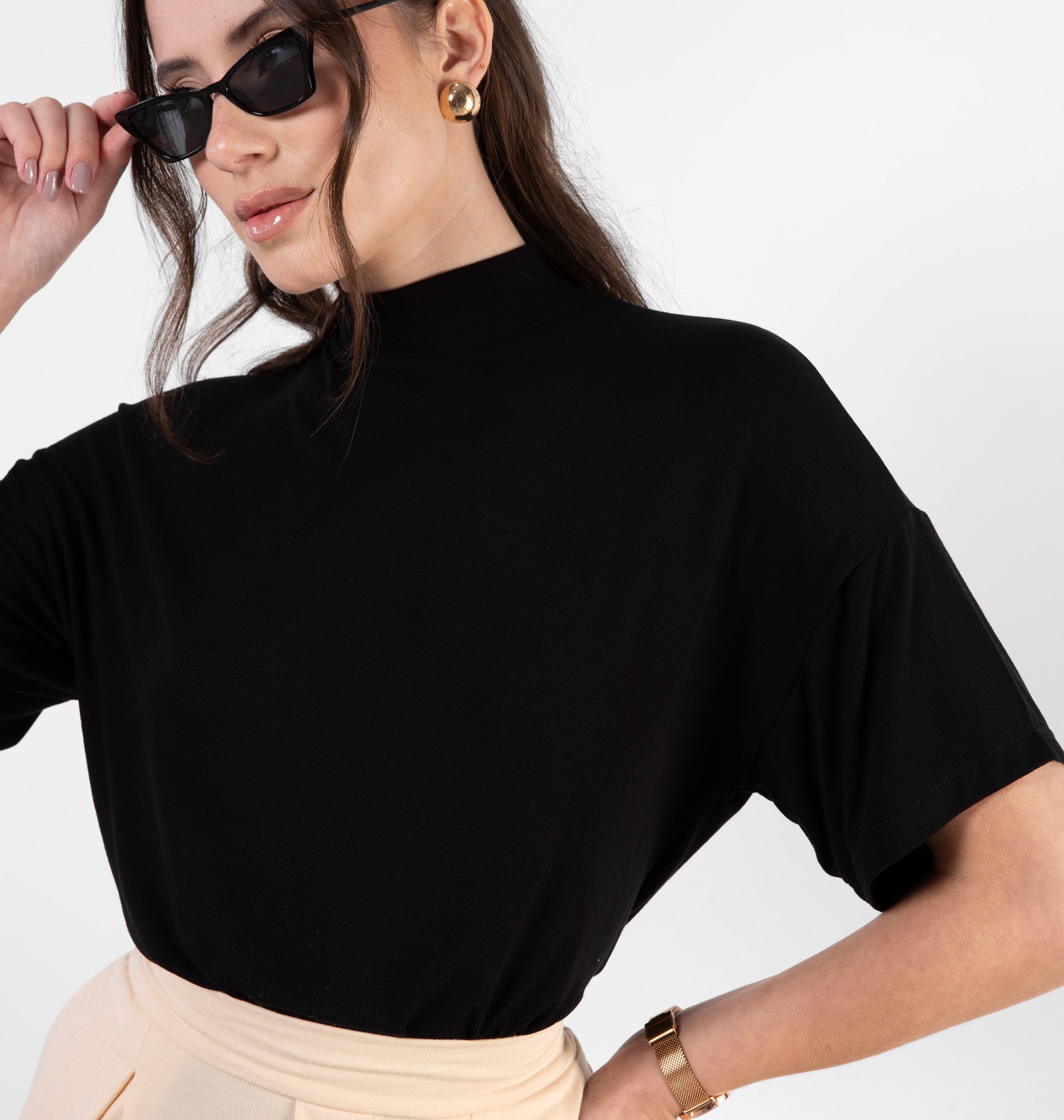 Blusa Gola Alta Ampla