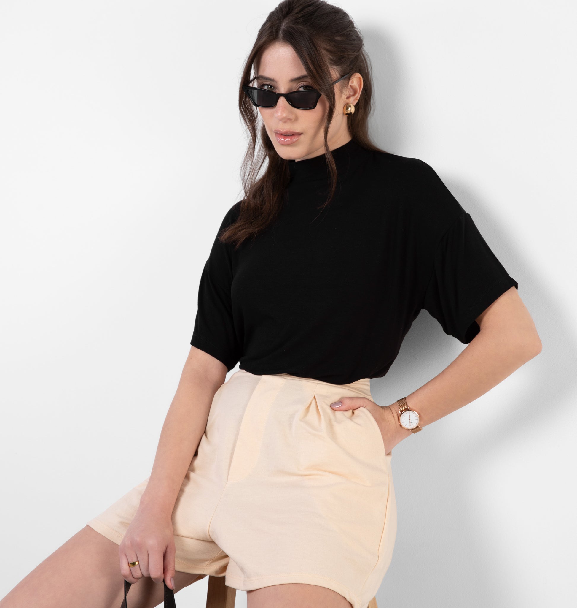 Blusa Gola Alta Ampla