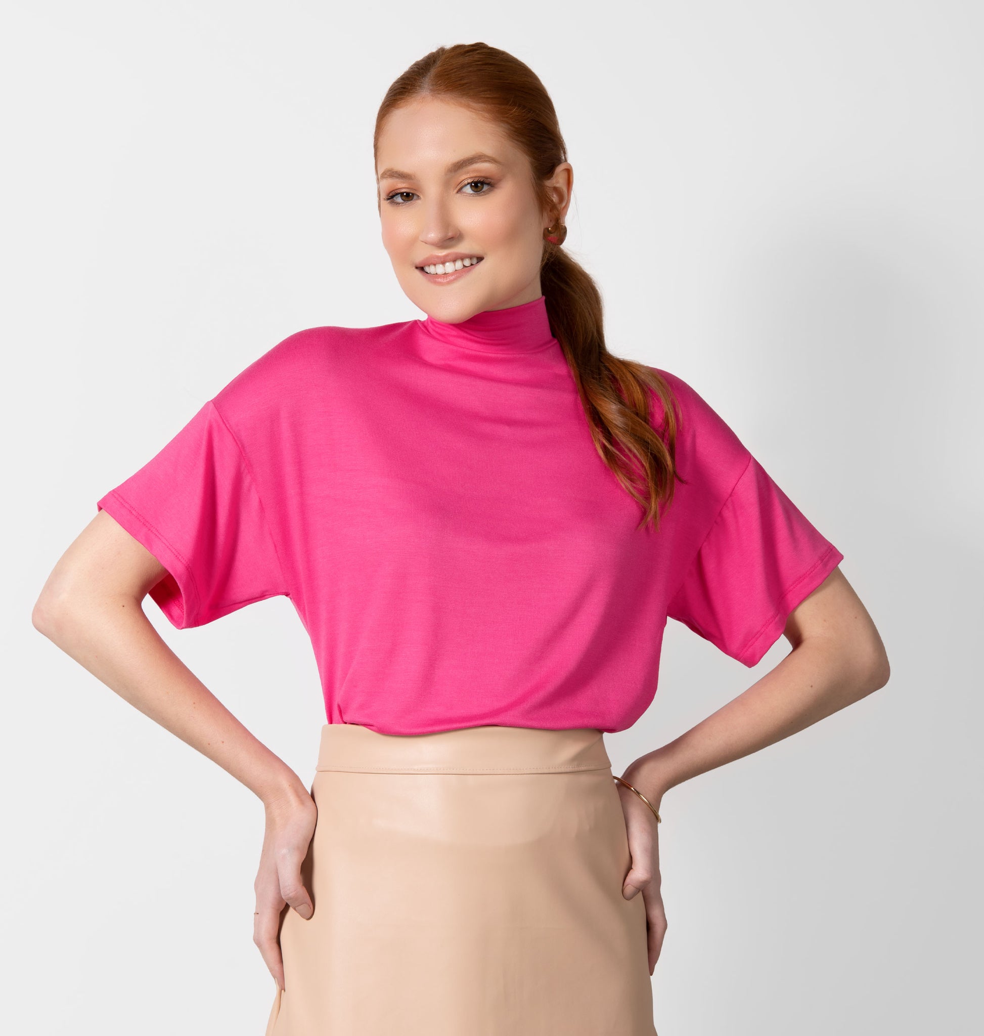 Blusa Gola Alta Ampla