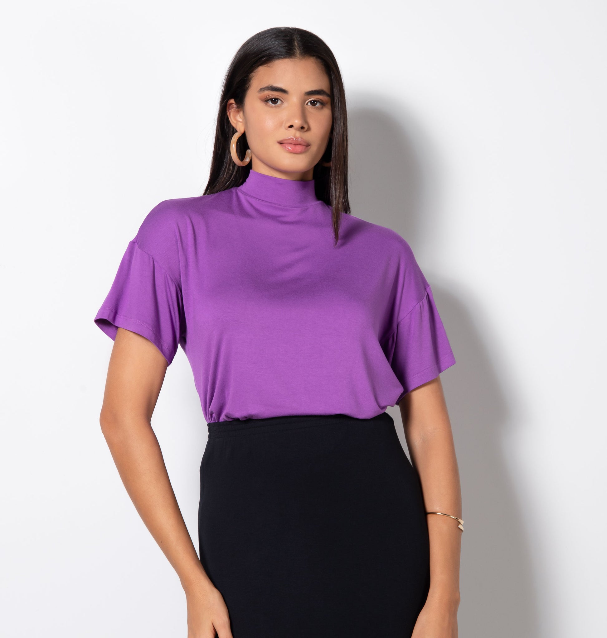 Blusa Gola Alta Ampla