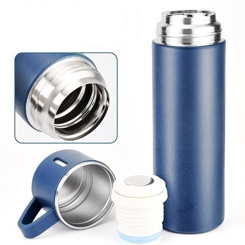 Kit Garrafa Térmica Inox com 3 Xícaras