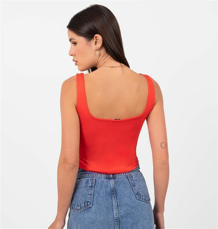 Cropped Básica Decote Em V