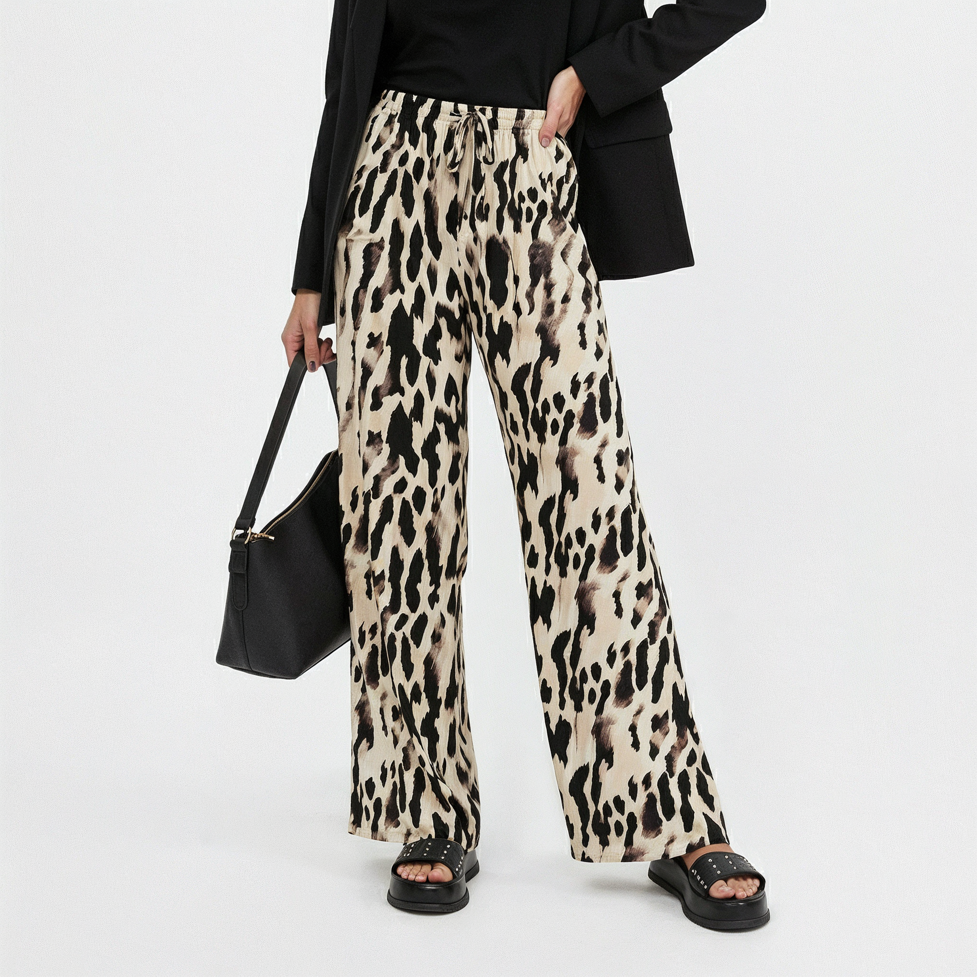 CALÇA VISCOSE ANIMAL PRINT