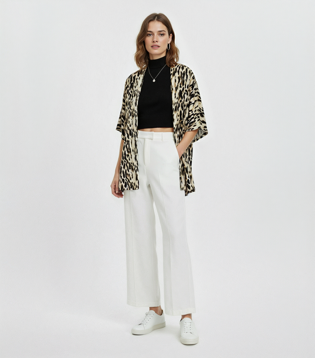 KIMONO VISCOSE ANIMAL PRINT