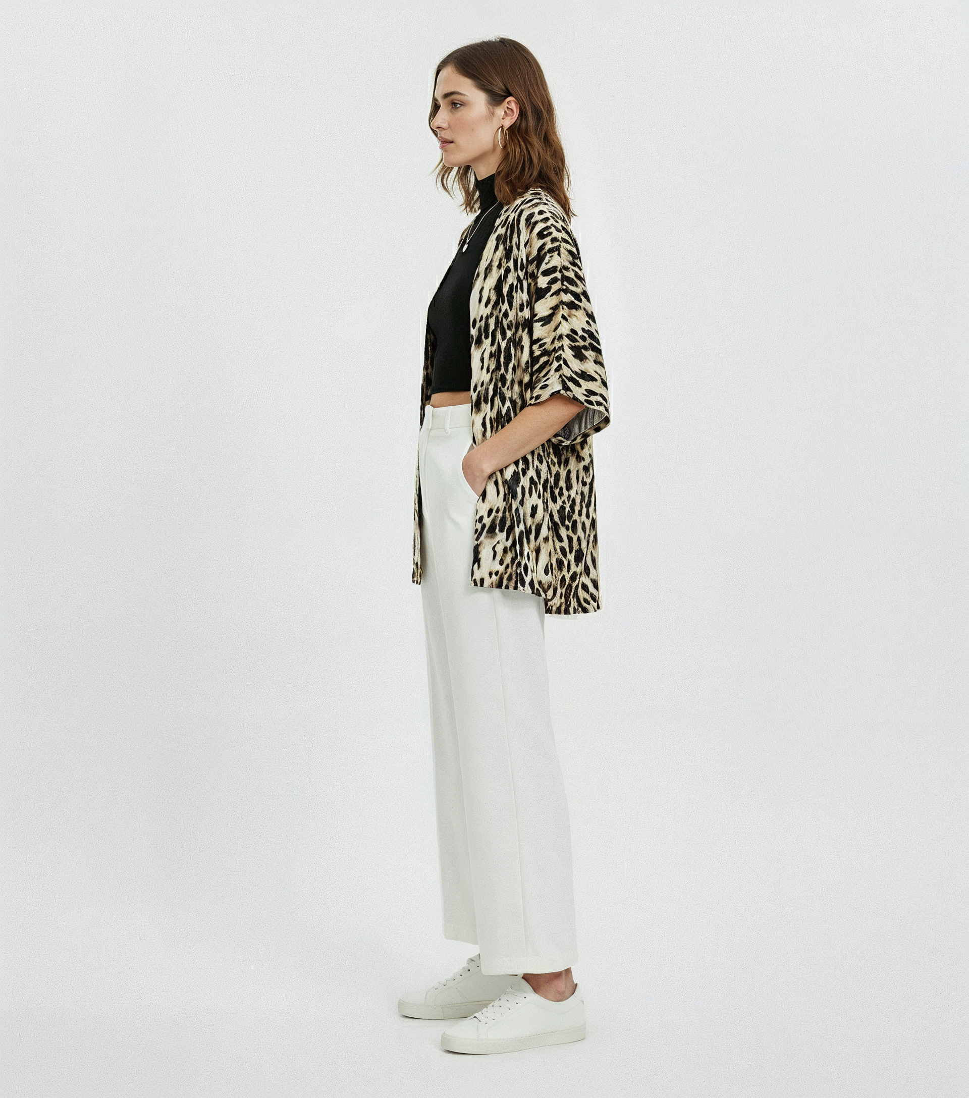 KIMONO VISCOSE ANIMAL PRINT