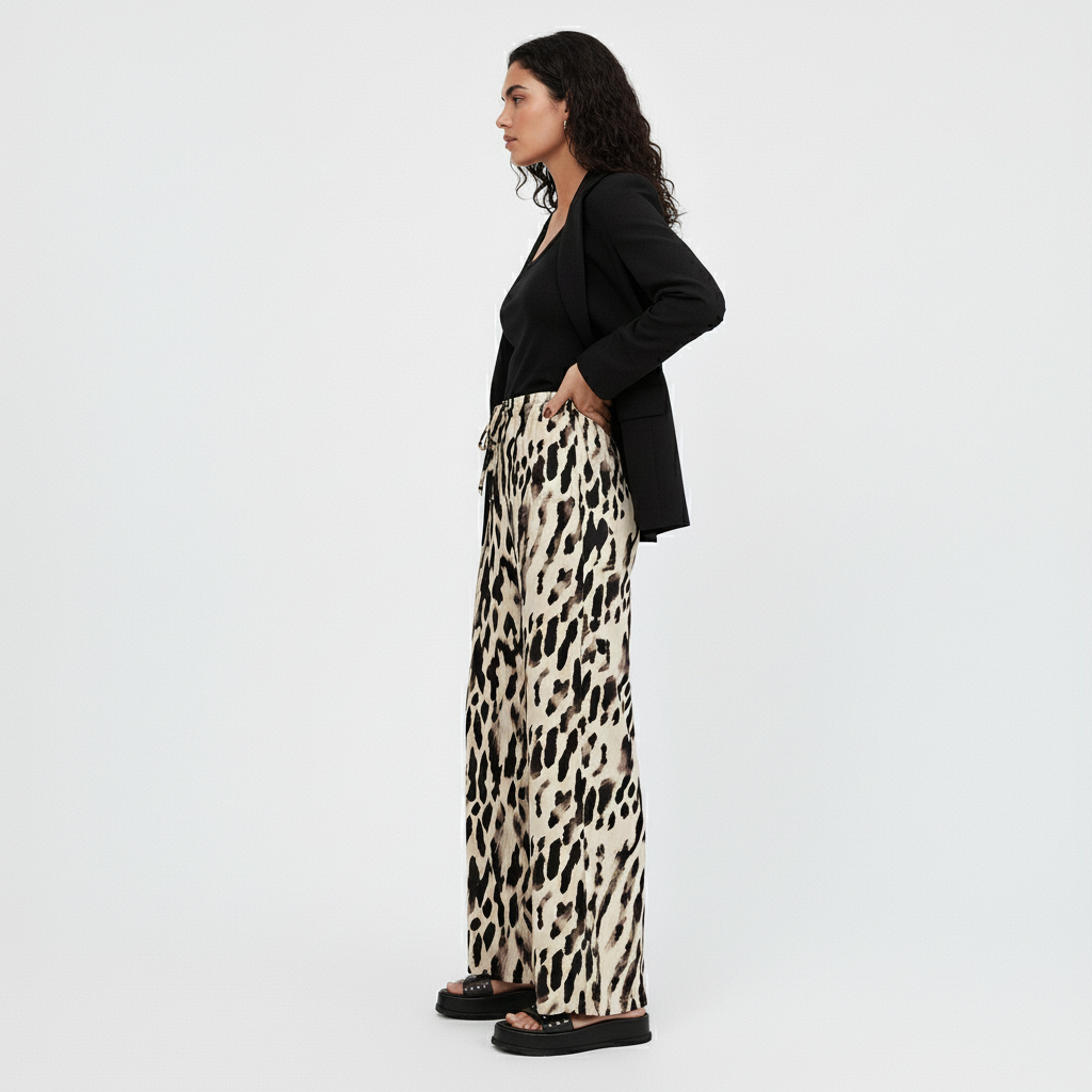 CALÇA VISCOSE ANIMAL PRINT