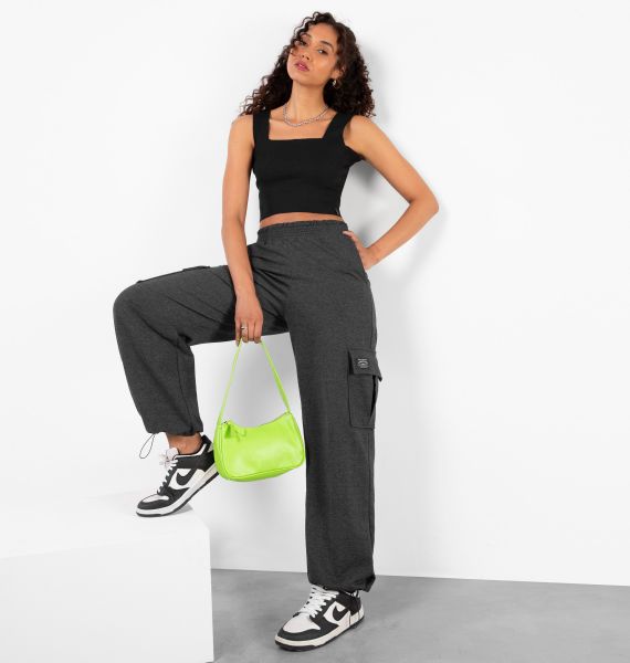 Calça Wide Leg Cargo 2 Em 1 