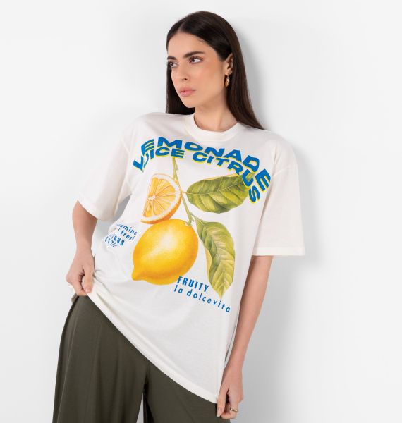 T-shirt Over Estampa Lemonade