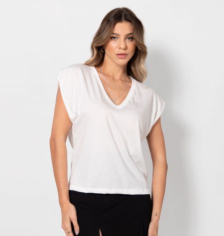 Blusa Decote V Amplo