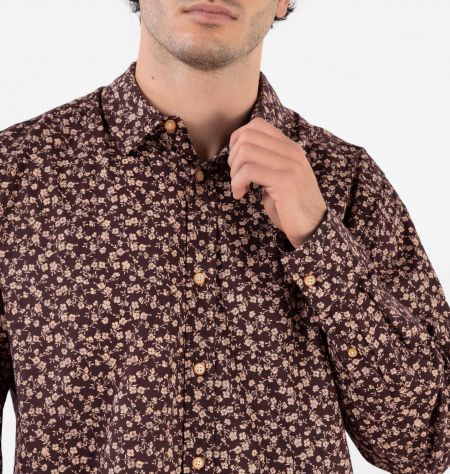 Camisa Floral De Mangas Longas