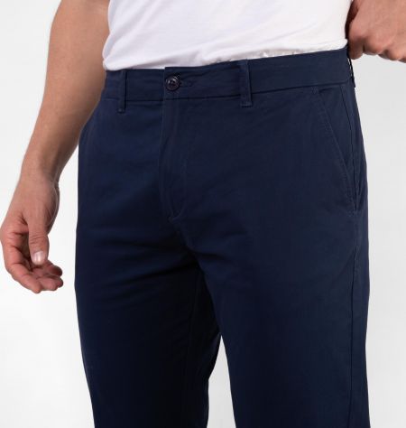 Calça Chino Em Sarja