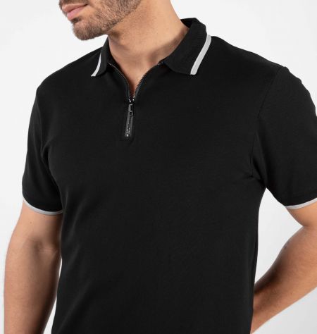 Camisa Polo Com Zíper