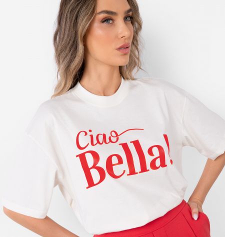 T-shirt Over Estampa Ciao Bella