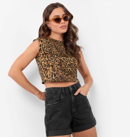 Blusa Animal Print Onça