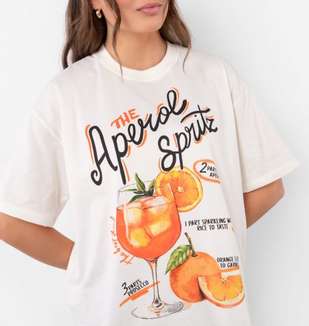 T-shirt Over Estampa Aperol Spritz